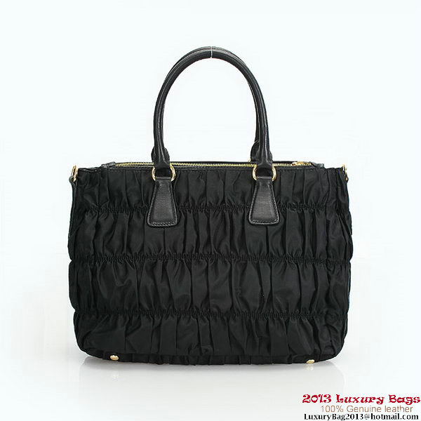 Prada Gaufre Fabric Top Handle Bag BN1788 Black