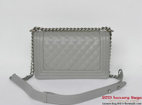 Boy Chanel Flap Shoulder Bag Classic Cannage Patterns A67086 Grey