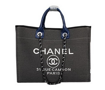 Chanel Medium Canvas Shopping Bag A67012 Gray