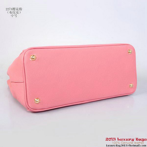 Prada Saffiano Calf Leather Tote Bag 2274 Pink