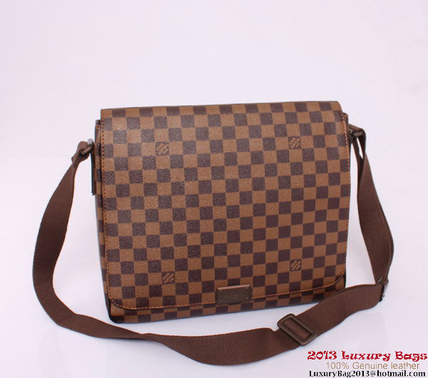 Louis Vuitton Damier Ebene Canvas District MM Messenger Bags N41212