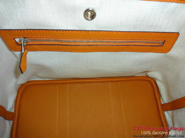Hermes Garden Party 30CM Bag Fabric Orange