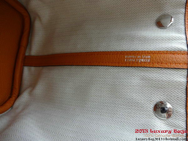 Hermes Garden Party 30CM Bag Fabric Orange