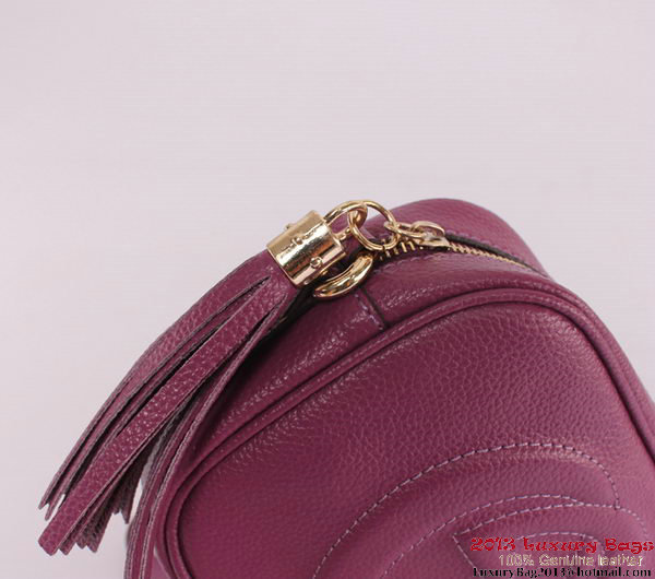 Gucci Soho Calfskin Leather Disco Bag 308364 Purple