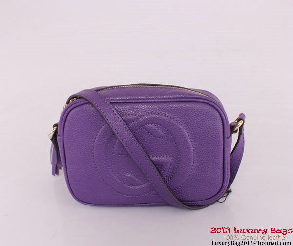 Gucci Soho Calfskin Leather Disco Bag 308364 Violet