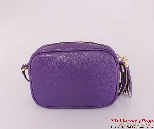 Gucci Soho Calfskin Leather Disco Bag 308364 Violet