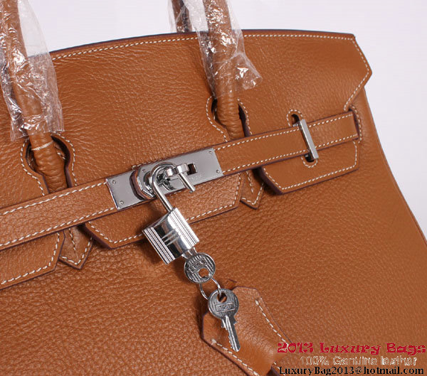 Hermes Birkin 35CM Tote Bag Clemence Leather H-35 Camel