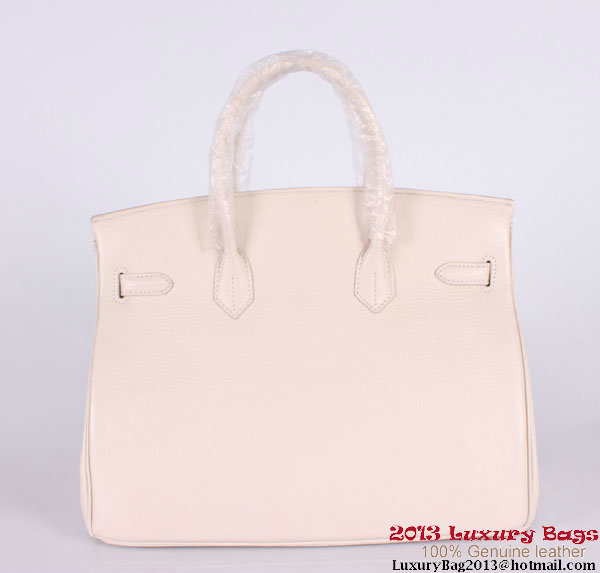 Hermes Birkin 35CM Tote Bag Clemence Leather H-35 OffWhite