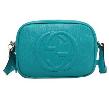 Gucci Soho Calfskin Leather Disco Bag 308364 Aquamarine