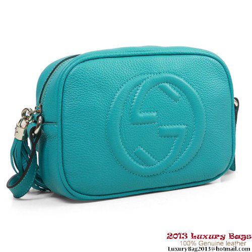 Gucci Soho Calfskin Leather Disco Bag 308364 Aquamarine