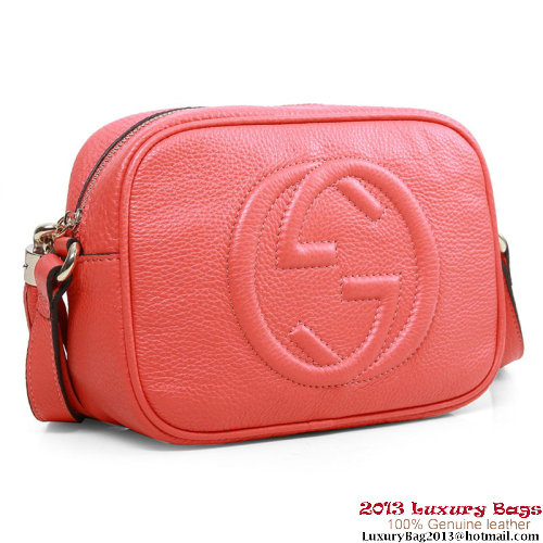 Gucci Soho Calfskin Leather Disco Bag 308364 Light Red