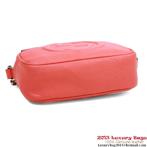 Gucci Soho Calfskin Leather Disco Bag 308364 Light Red