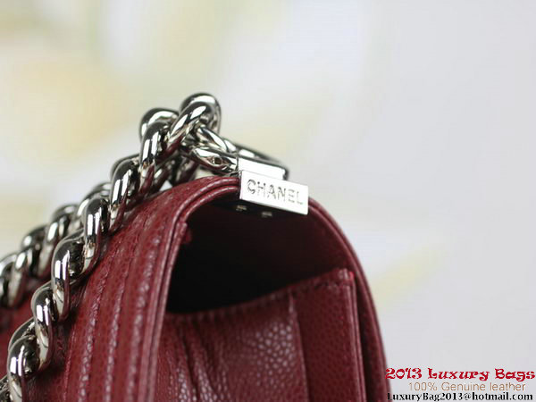 2013 Boy Chanel Flap Shoulder Bag Classic Cannage Patterns A67025 Burgundy