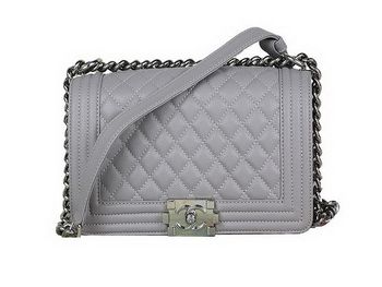 2013 Boy Chanel Flap Shoulder Bag Classic Cannage Patterns A67025 Grey