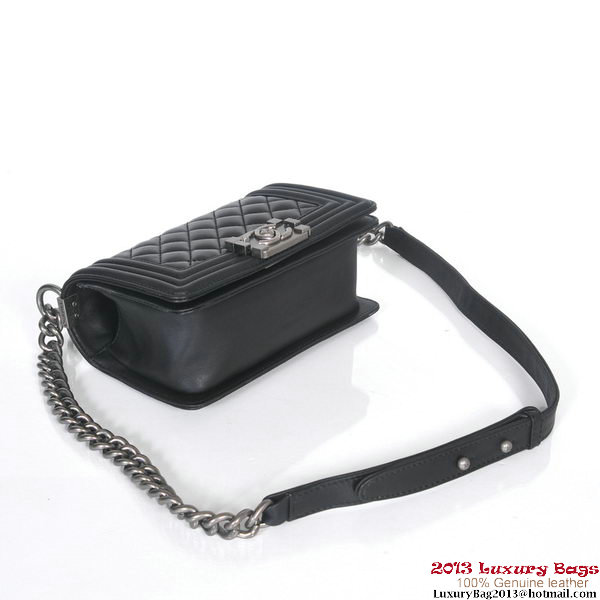 2013 Boy Chanel Flap Shoulder Bag Sheepskin Leather A37006 Black 2013 Boy Chanel Flap Shoulder Bag Sheepskin Leather A37006 Black