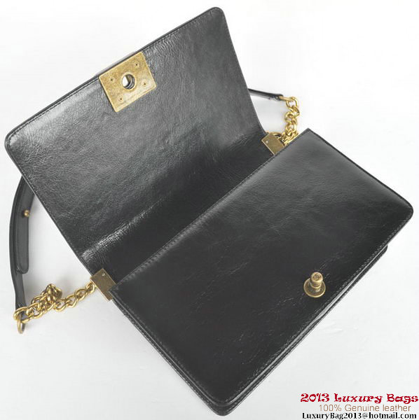Boy Chanel Flap Shoulder Bag Iridescent Leather A67086 Black