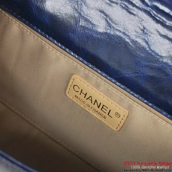 Boy Chanel Flap Shoulder Bag Iridescent Leather A67086 Blue