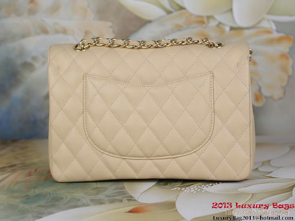Chanel 2.55 Series Classic Flap Bag Original Cannage Patterns Leather Apricot