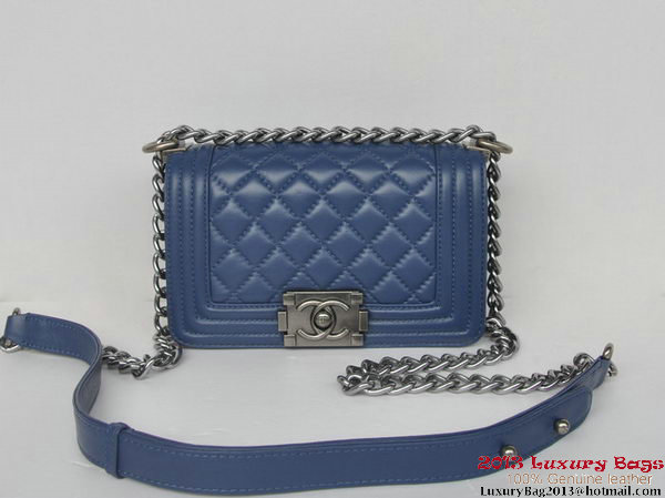 Boy Chanel Small Flap Shoulder Bag Sheepskin Leather A67086 RoyalBlue