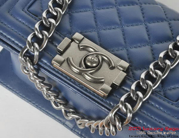 Boy Chanel Small Flap Shoulder Bag Sheepskin Leather A67086 RoyalBlue