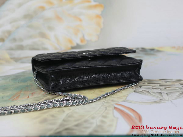 Chanel A33814 Original Cannage Leather mini Flap Bag Black