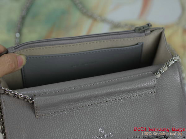 Chanel A33814 Original Cannage Leather mini Flap Bag Grey