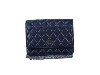 Chanel A33814 Original Leather mini Flap Bag Dark Blue