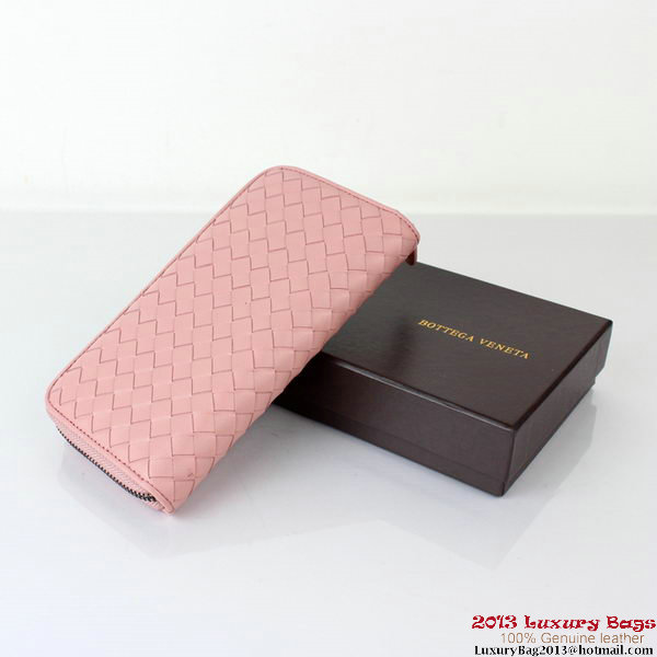 Bottega Veneta Intrecciato Nappa Continental Wallet BV1008 Light Pink