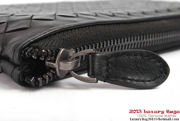 Bottega Veneta Intrecciato Nappa Zippy Wallet BV1570 Black