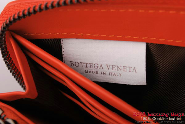 Bottega Veneta Intrecciato Nappa Zippy Wallet BV1571 Orange