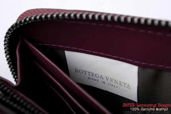 Bottega Veneta Intrecciato Nappa Zippy Wallet BV1571 Wine