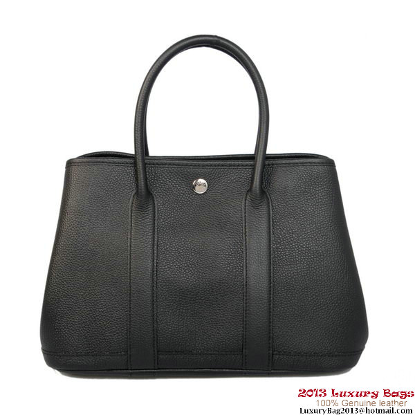 Hermes Garden Party 30CM Bag Calf Leather A1288 Black