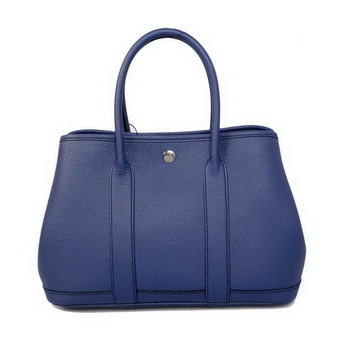 Hermes Garden Party 30CM Bag Calf Leather A1288 Blue