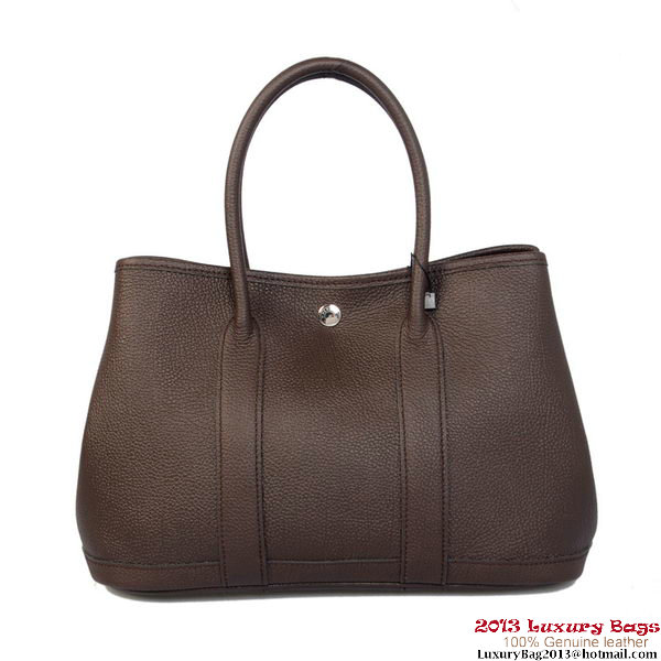 Hermes Garden Party 30CM Bag Calf Leather A1288 Brown