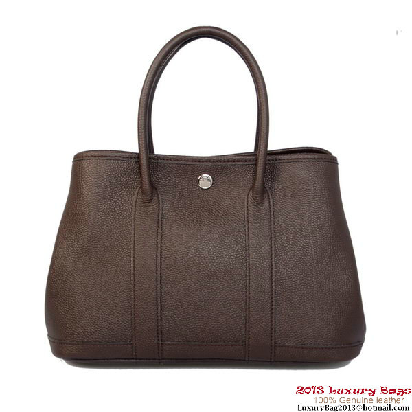 Hermes Garden Party 30CM Bag Calf Leather A1288 Brown