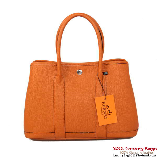 Hermes Garden Party 30CM Bag Calf Leather A1288 Orange