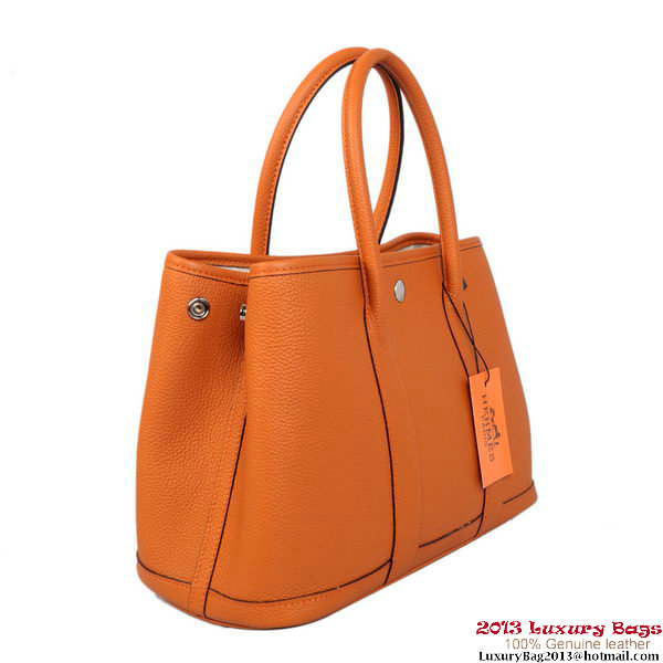 Hermes Garden Party 30CM Bag Calf Leather A1288 Orange