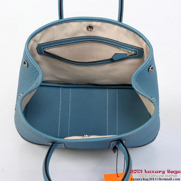 Hermes Garden Party 30CM Bag Calf Leather A1288 SkyBlue