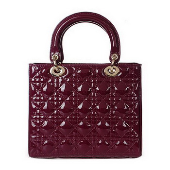 Lady Dior Bag mini Bag Patent Leather D9601 Purple