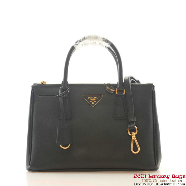 Prada Saffiano Leather 30cm Tote Bag BN1801 Black