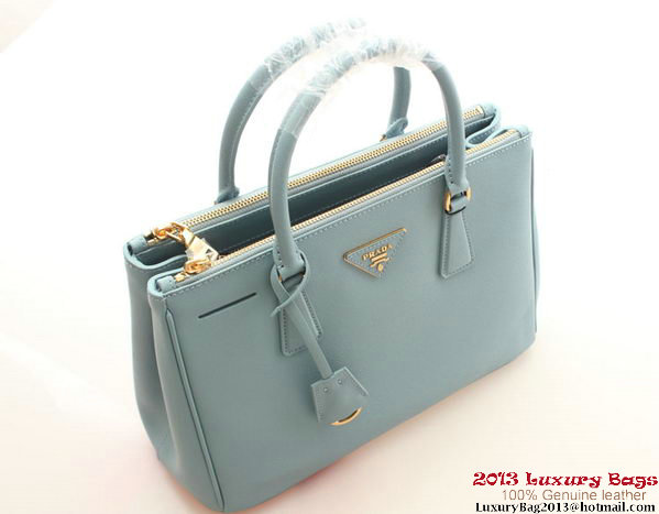 Prada Saffiano Leather 30cm Tote Bag BN1801 Light Blue