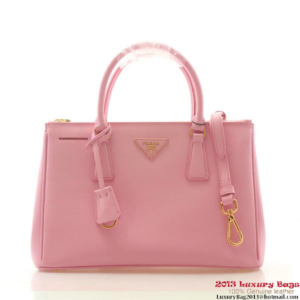 Prada Saffiano Leather 30cm Tote Bag BN1801 Pink