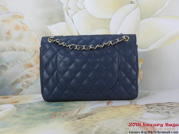 Chanel 2.55 Classic Flap Bag RoyalBlue Original Cannage Patterns Leather Gold