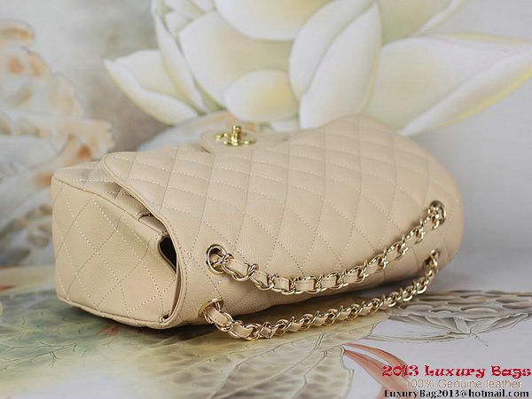 Chanel Classic Flap Bag Apricot Original Cannage Patterns Leather Gold