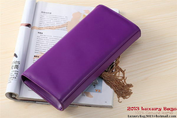 Yves Saint Laurent Classic Monogramme Tassel Clutch Bag Y041 Purple