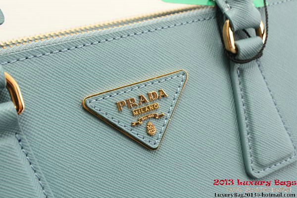 Prada BN2316 Light Blue Saffiano Calfskin Leather Small Bag