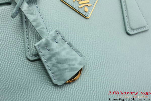 Prada BN2316 Light Blue Saffiano Calfskin Leather Small Bag