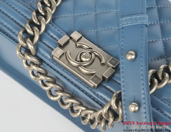 Boy Chanel Flap Shoulder Bag Original Sheepskin Leather A67086 Blue