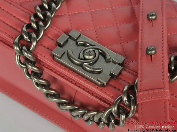 Boy Chanel Flap Shoulder Bag Original Sheepskin Leather A67086 Light Red