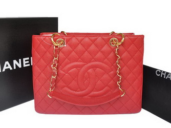 Chanel Classic Coco Bag GST Caviar Leather A36092 Red Gold